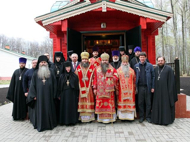 Освещение храма Георгия Победоносца в Зименках Нижегородской области
